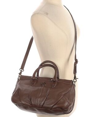 Tory Burch Brown Pebbled Leather Satchel / Crossbody